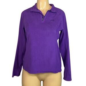 North Face TKA 100 Microvelour Glacier Fleece Pullover Top Purple Size Small